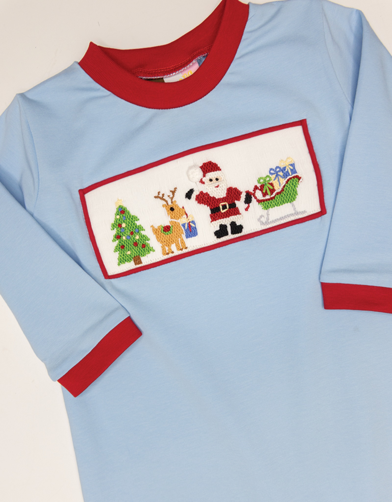 Banana Split 215 Christmas Eve Smocked Romper