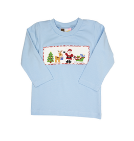Banana Split Christmas Eve Smocked Shirt
