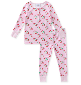 Swoon Baby Pink Santa 2pc PJ