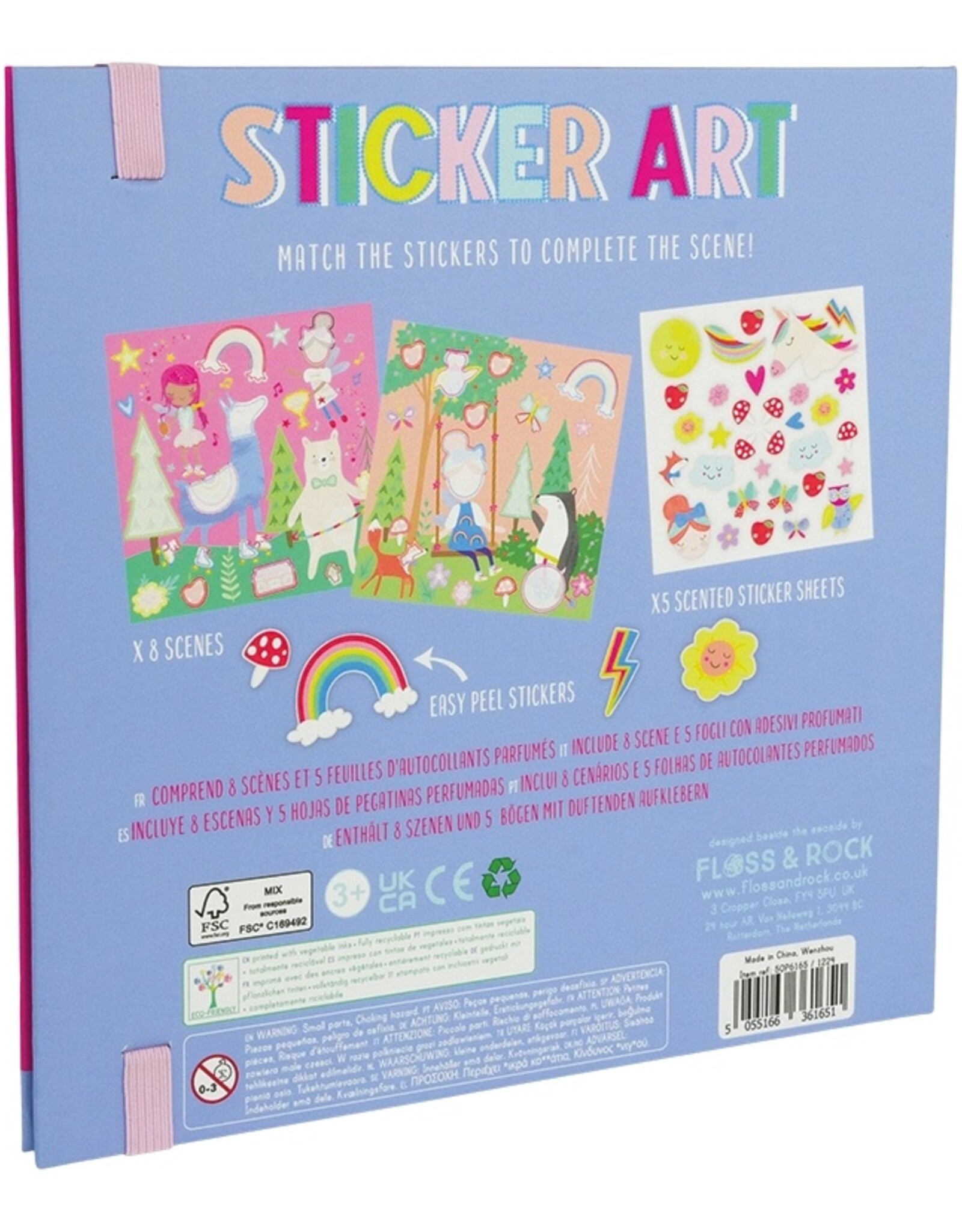 Floss and Rock Rainbow Fairy Sticker Art