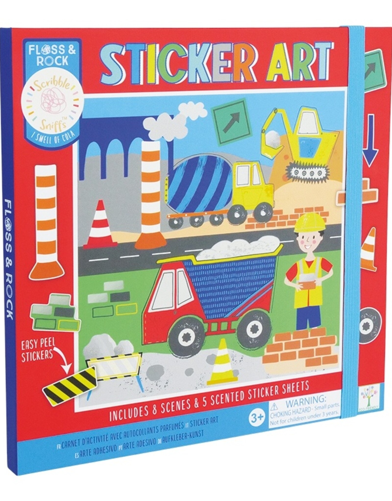 Floss and Rock Construction Sticker Art