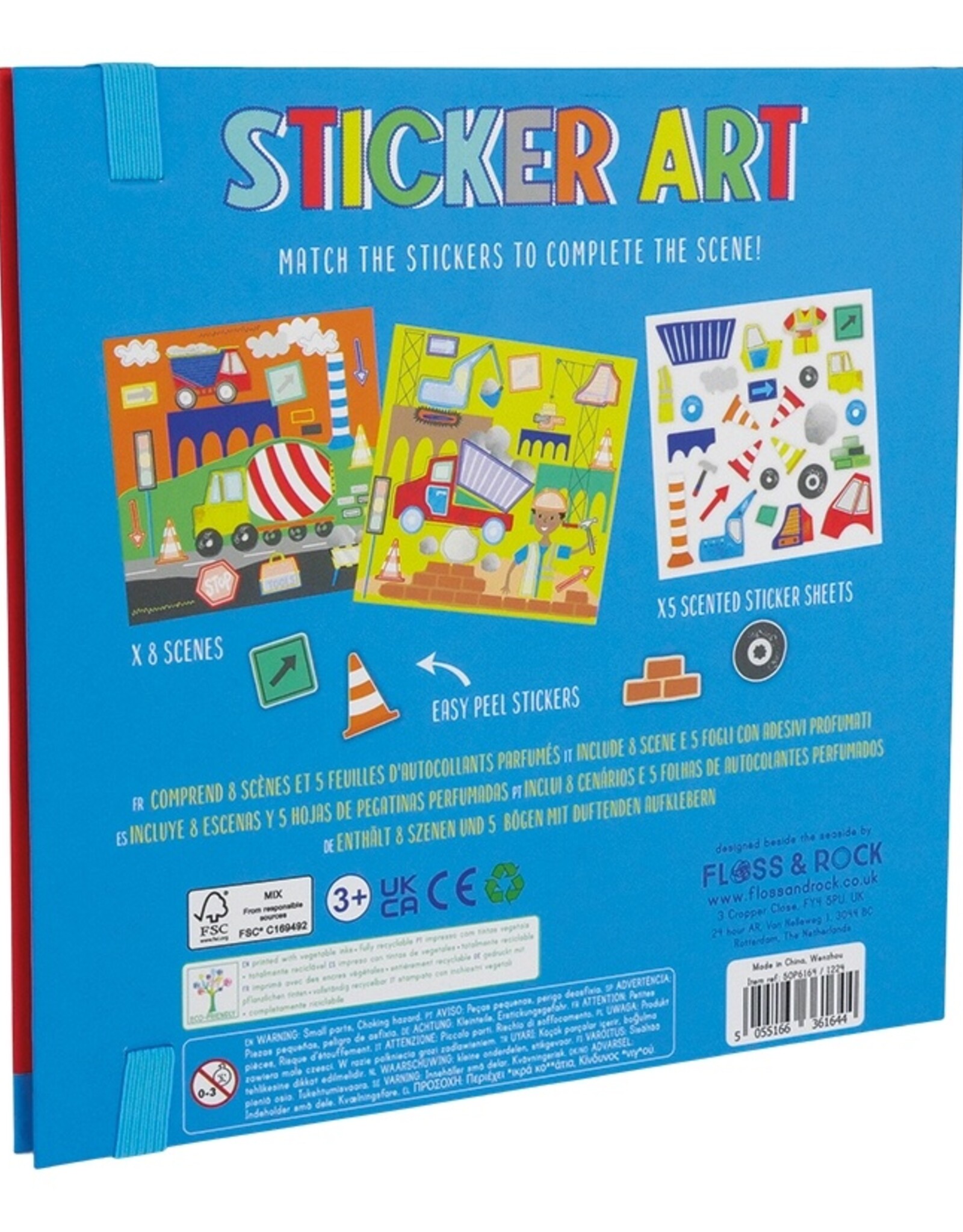 Floss and Rock Construction Sticker Art