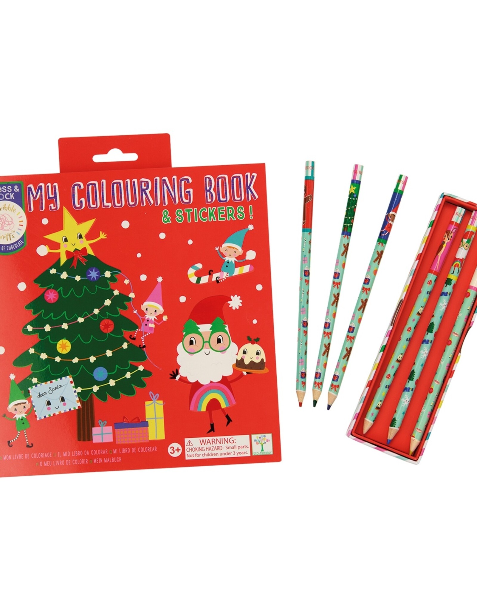 Floss and Rock Scribble Sniffs Coloring Book Christmas