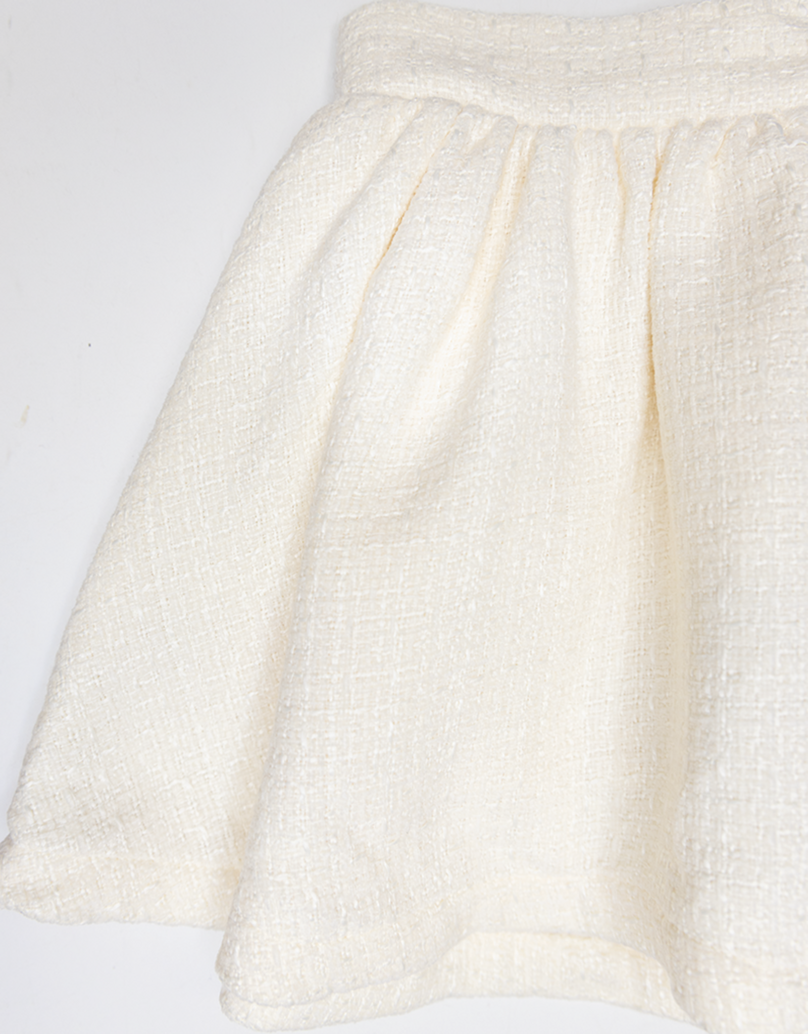 Lulu Bebe LBF26 Sofie Ivory Tweed Skirt