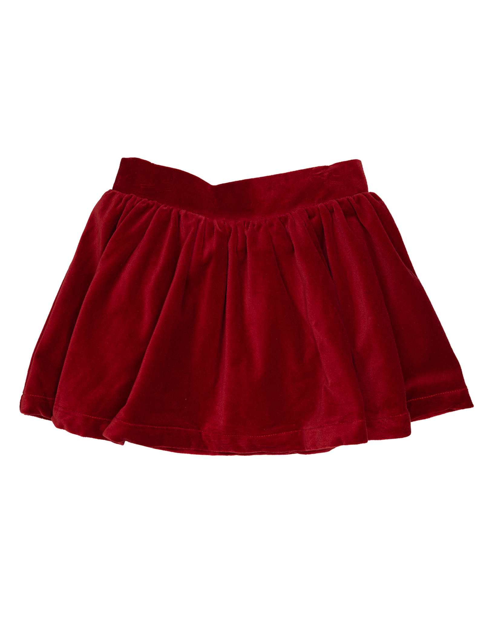Lulu Bebe LBF26 Sofie Red Velvet Skirt