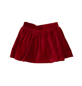 Lulu Bebe Sofie Red Velvet Skirt
