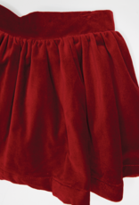 Lulu Bebe LBF26 Sofie Red Velvet Skirt