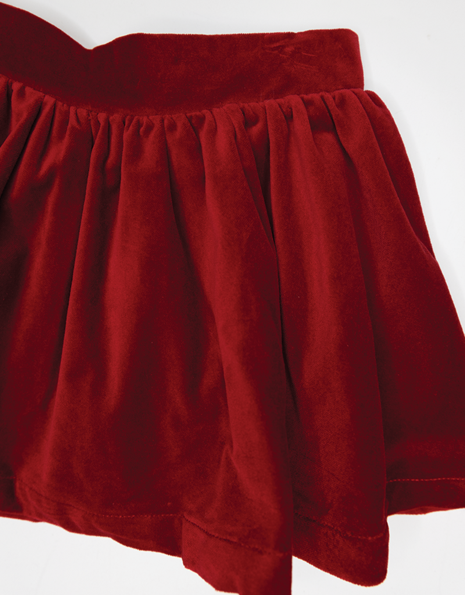 Lulu Bebe LBF26 Sofie Red Velvet Skirt