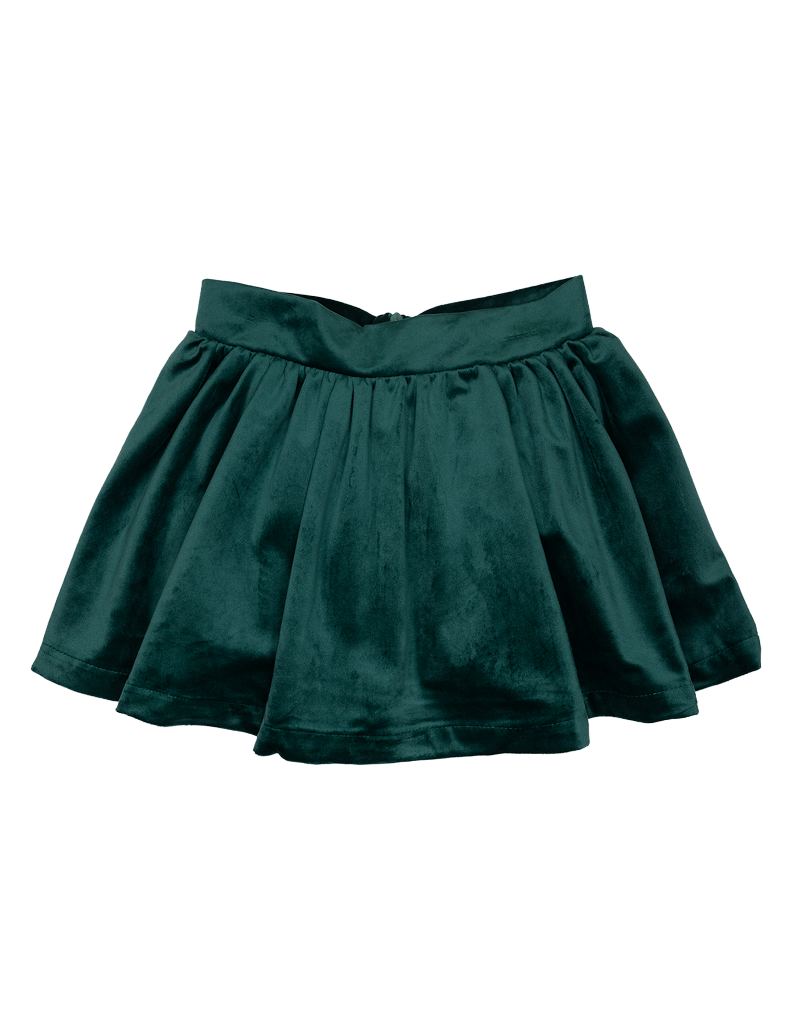 Lulu Bebe LBF26 Sofie Green Velvet Skirt