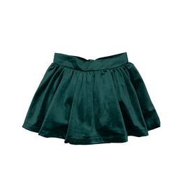 Lulu Bebe Sofie Green Velvet Skirt