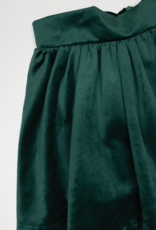 Lulu Bebe LBF26 Sofie Green Velvet Skirt