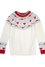 Lulu Bebe LBF26 Cindy Sweater Christmas Heart
