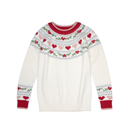 Lulu Bebe Cindy Sweater Christmas Heart