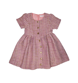 Lulu Bebe Claire Pink Tweed Dress