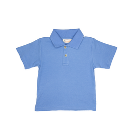 Luigi Short Sleeve Solid Polo Chambray