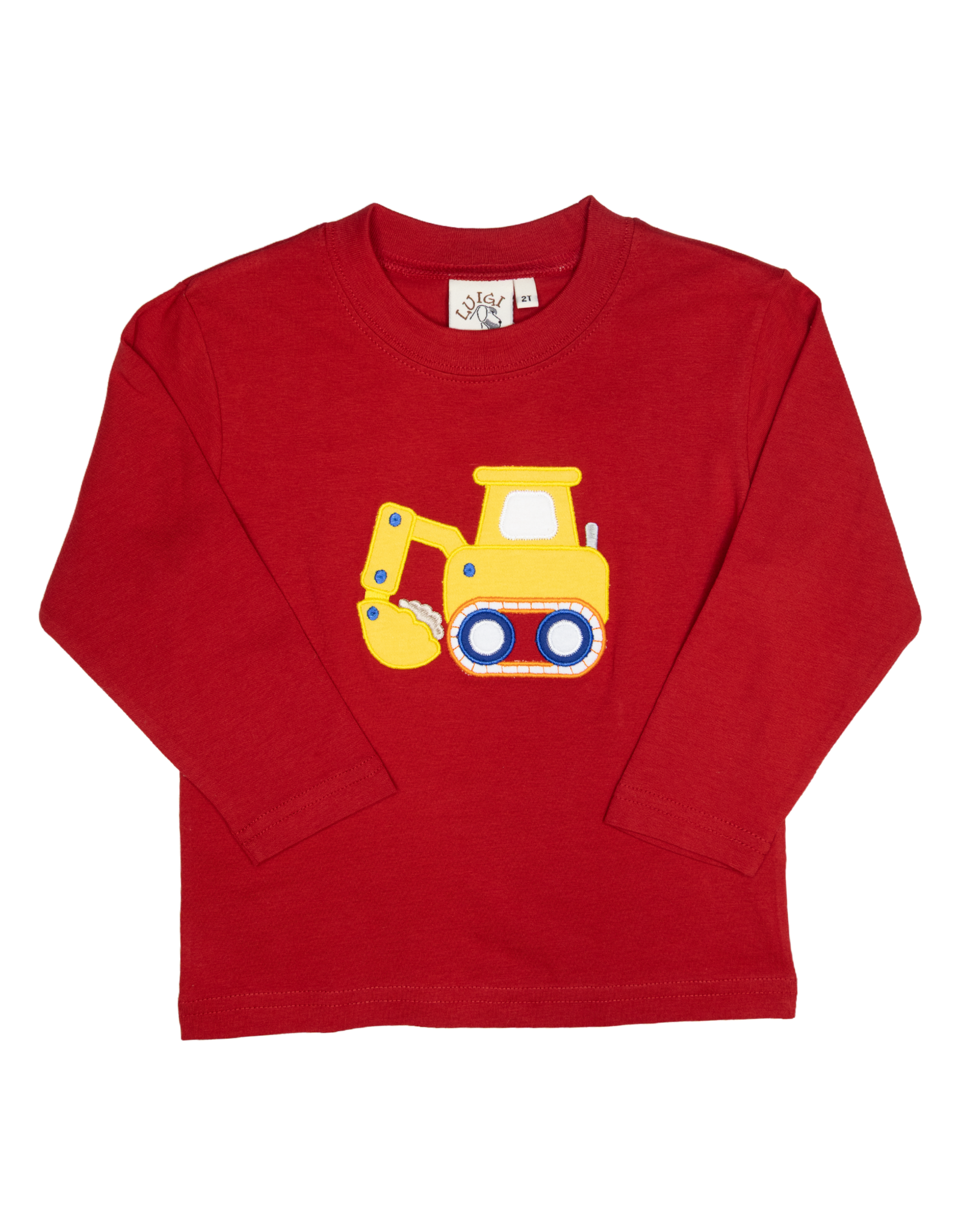Luigi F26 LS Shirt Red Retro Excavator