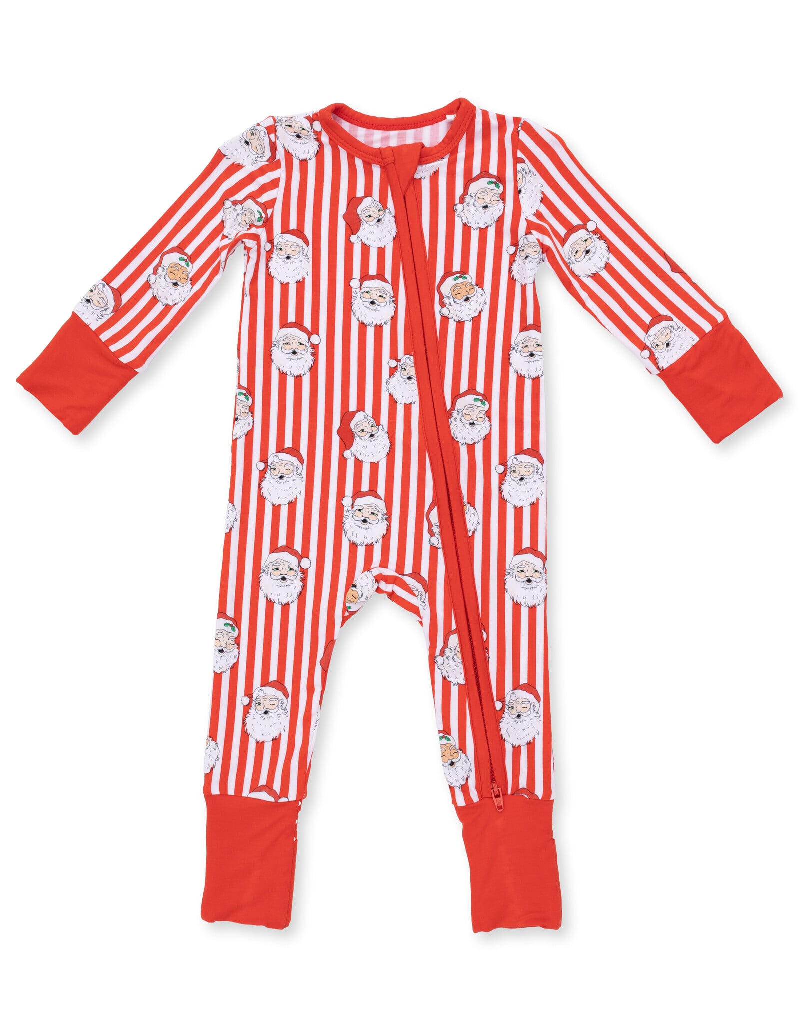 Angel Dear ADF26 2 Way Zipper Romper Vintage Santa Stripe