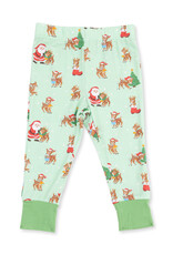 Angel Dear ADF26 Loungewear Vintage Reindeer & Santa GREEN