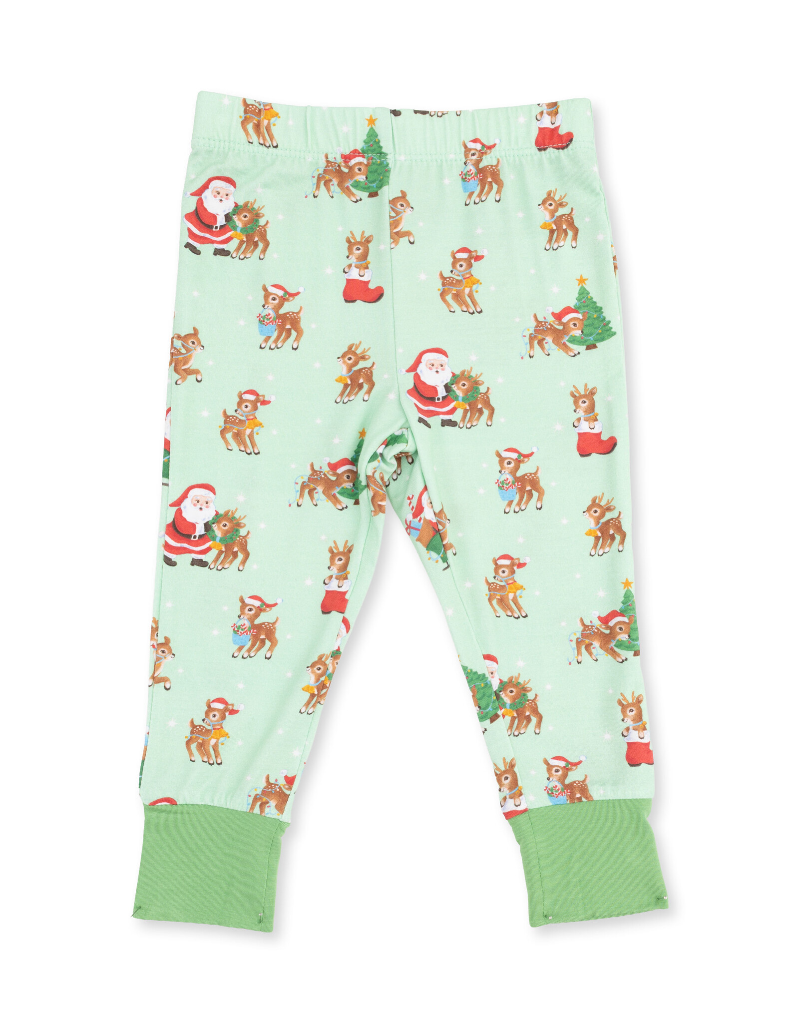 Angel Dear ADF26 Loungewear Vintage Reindeer & Santa GREEN