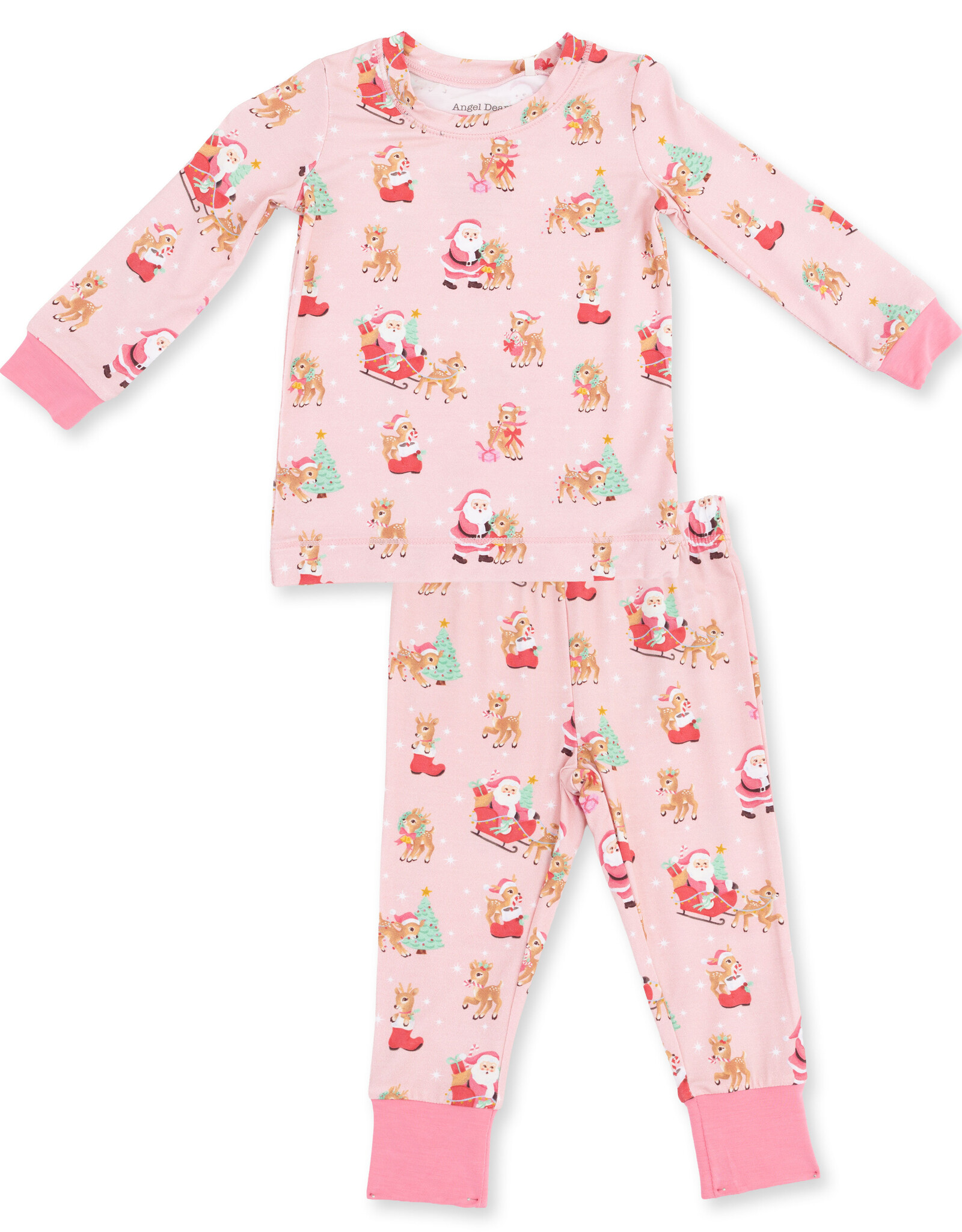 Angel Dear ADF26 Loungewear Vintage Reindeer & Santa PINK