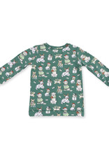 Angel Dear ADF26 Loungewear Christmas Dogs GREEN