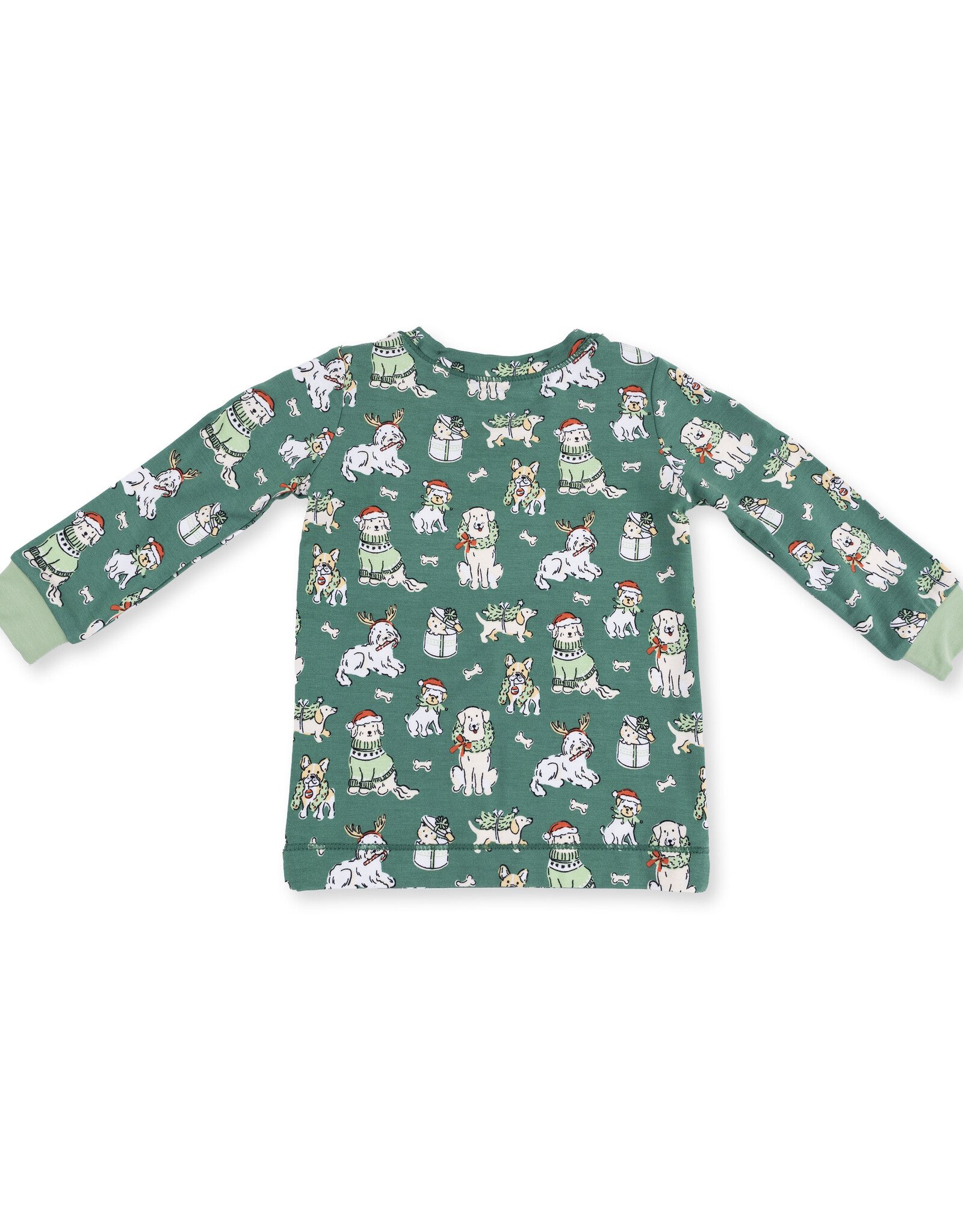 Angel Dear ADF26 Loungewear Christmas Dogs GREEN