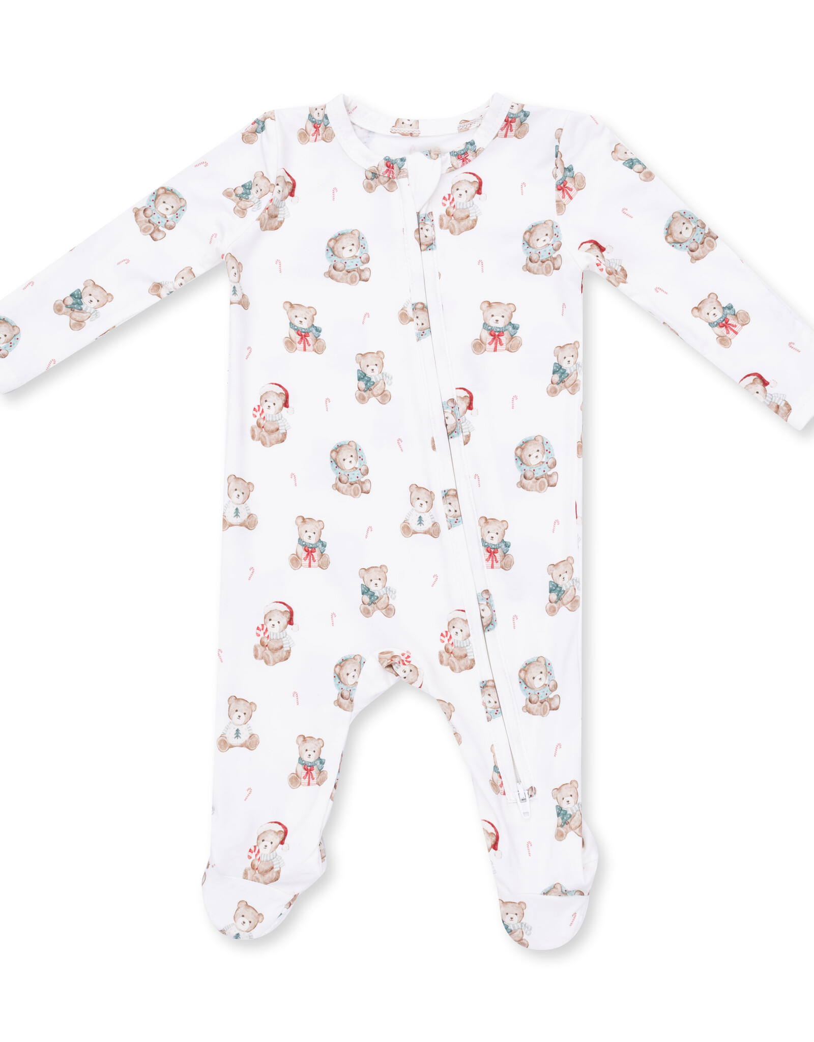 Angel Dear ADF26 2 Way Zipper Footie Christmas Teddy Bears