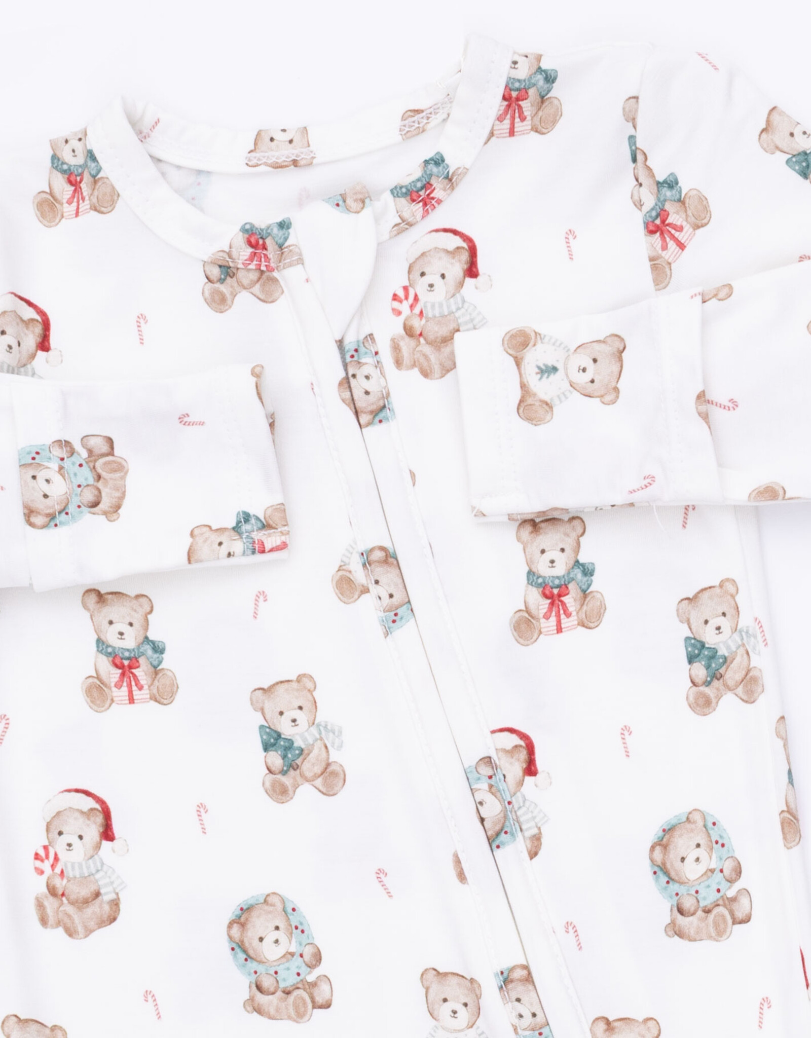 Angel Dear ADF26 2 Way Zipper Footie Christmas Teddy Bears