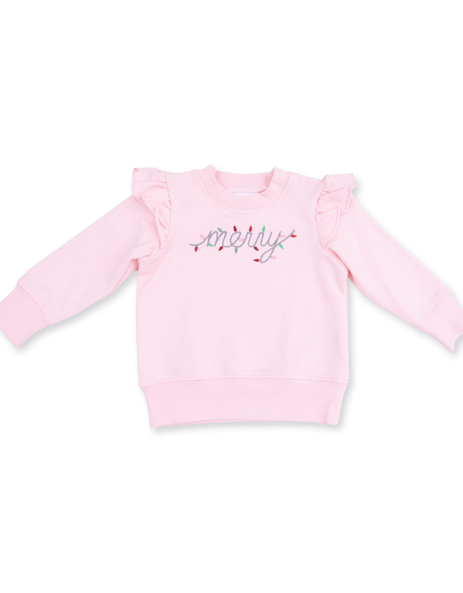 Angel Dear ADF26 Christmas Lights Merry Ruffle Sweatshirt