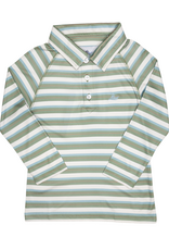 South Bound SBound Polo 4416 Blue/Green/Tan Stripe
