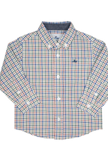 South Bound SBound Dress Shirt 4389 Navy/Rust/Olive Check