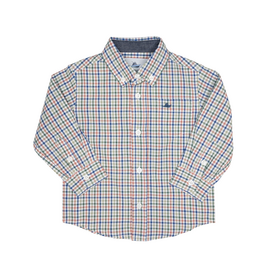 South Bound Dress Shirt Navy/Rust/Olive Check
