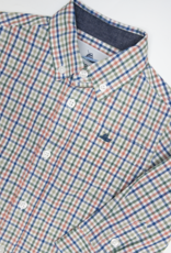 South Bound SBound Dress Shirt 4389 Navy/Rust/Olive Check