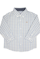 South Bound SBound Dress Shirt 4388 Blue/Tan Check
