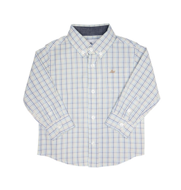 South Bound Dress Shirt Blue/Tan Check