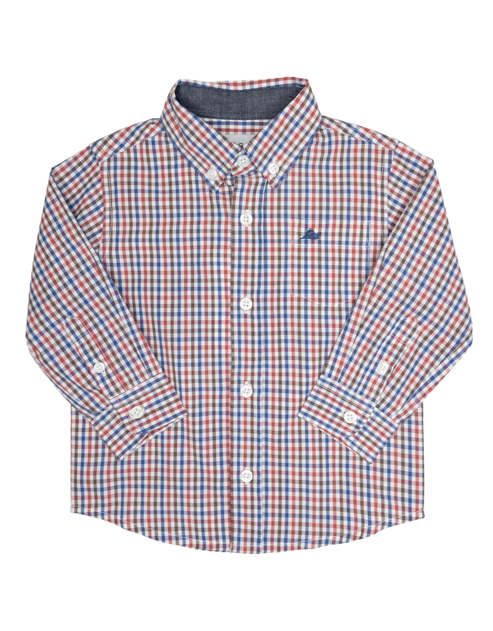 South Bound SBound Dress Shirt 4385 Blue/Red Check