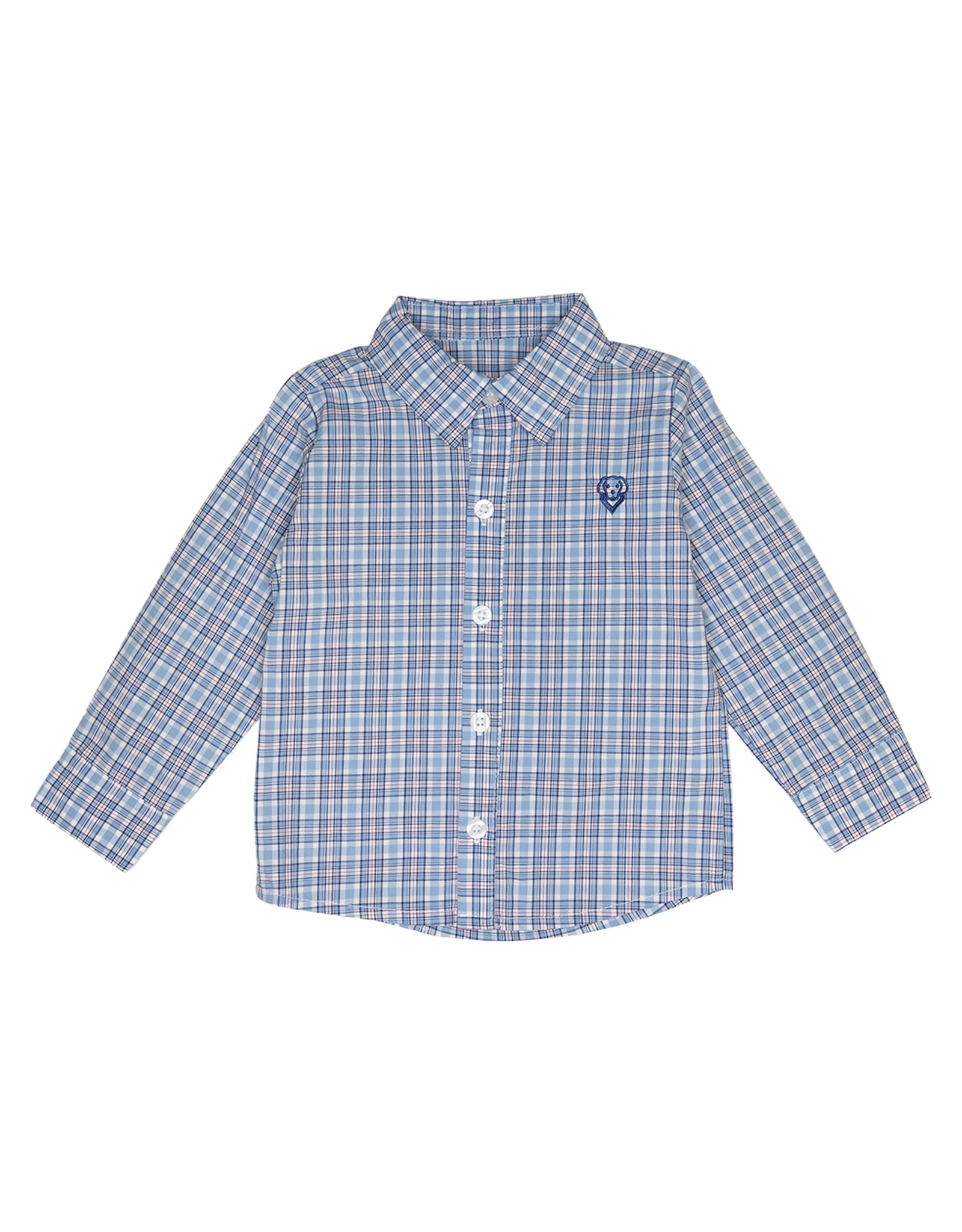 Millie Jay 659 Button Down Shirt Blue Plaid