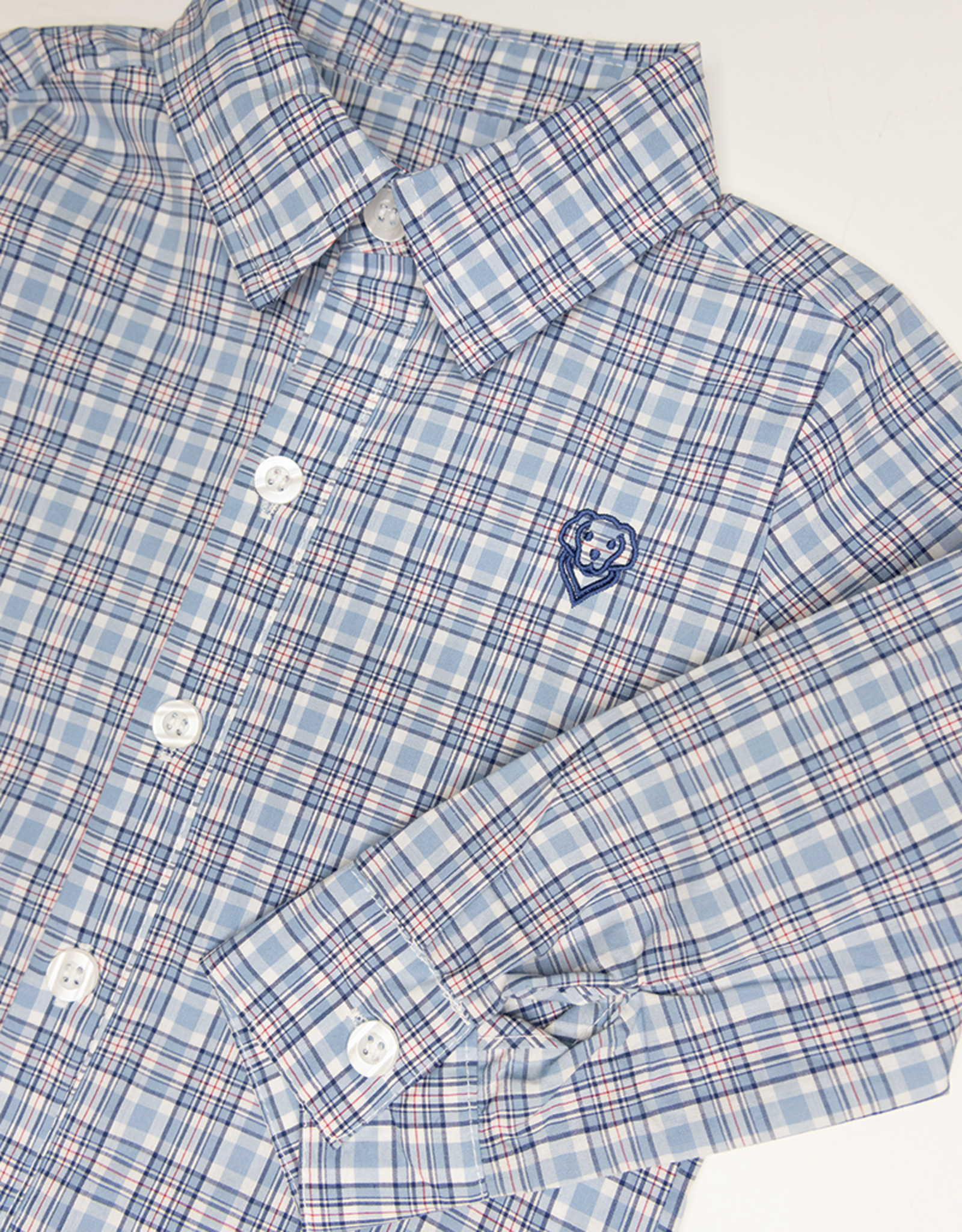 Millie Jay 659 Button Down Shirt Blue Plaid