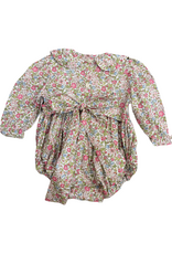 Lulu Bebe LBF26 GeGe Pink Vintage Floral Smocked Waist Bubble