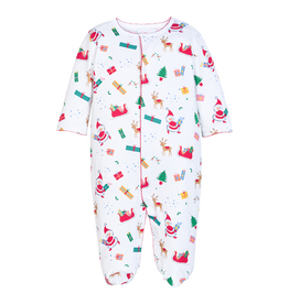 Little English Printed Footie Vintage Christmas