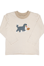 Luigi F26 LS Shirt Sand Stripe Dog Football