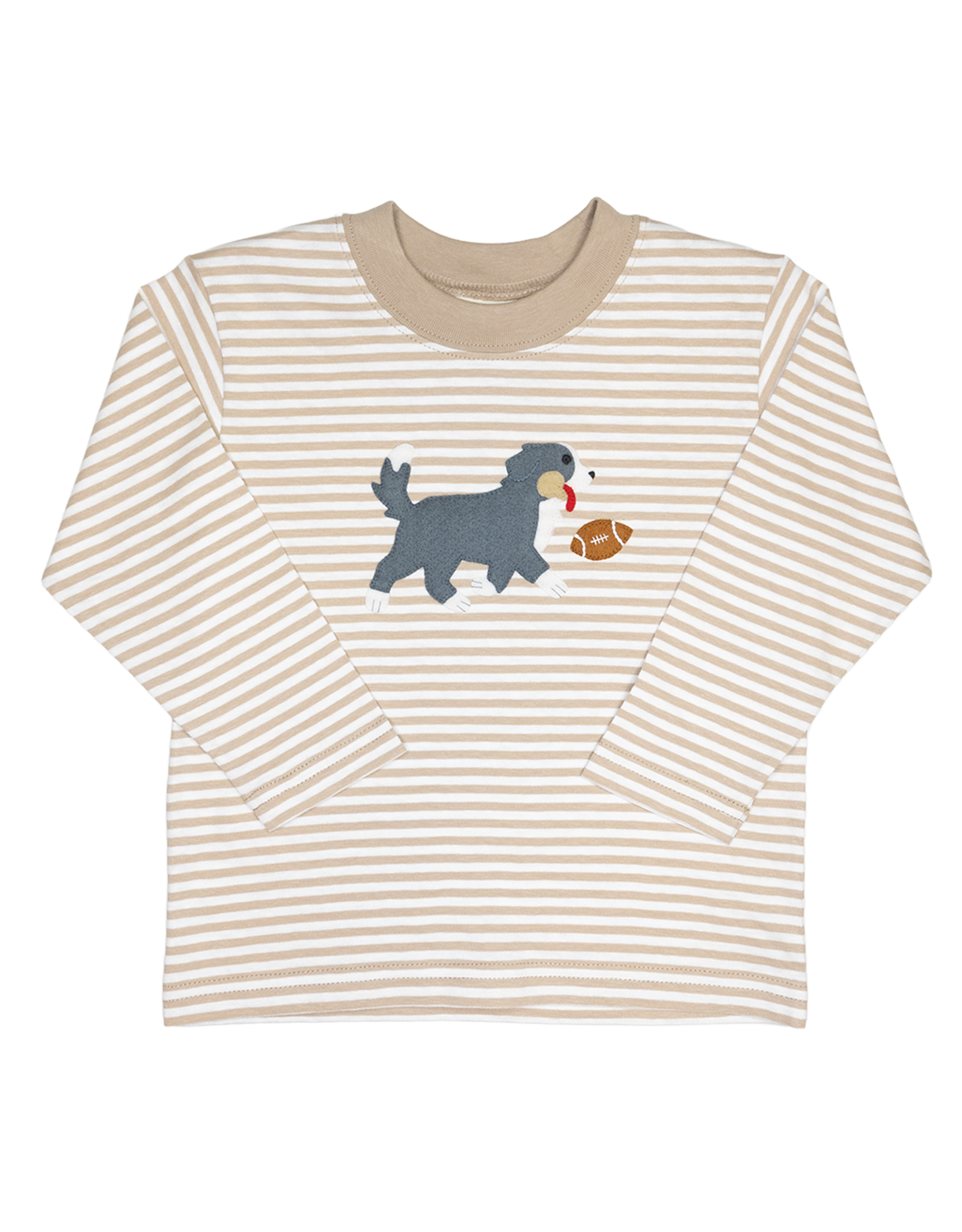 Luigi F26 LS Shirt Sand Stripe Dog Football