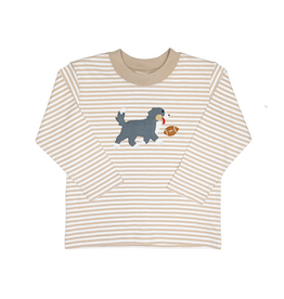 Luigi Long Sleeve Shirt Sand Stripe Dog Football
