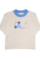 Luigi F26 LS Shirt Sand Stripe Airplane