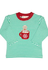 Luigi F26 LS Shirt Green Stripe Gingerbread Cocoa