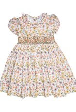 Lulu Bebe LBF26 Rose Fall Floral Smocked Waist Dress