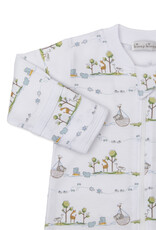 Kissy Kissy Noah Print Zip Footie Blue