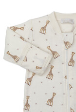 Kissy Kissy Sophie La Giraffe Zip Footie Ecru