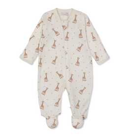 Kissy Kissy Sophie La Giraffe Zip Footie Ecru