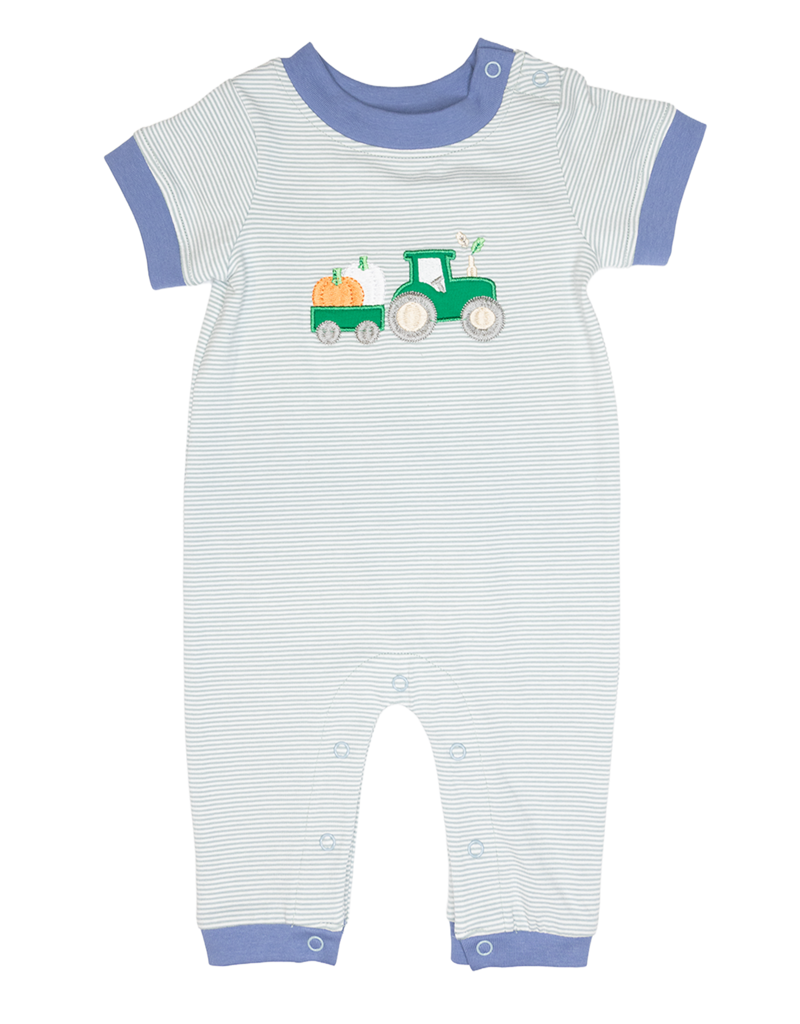 Ishtex 6F083 Pumpkin Applique Boy Romper